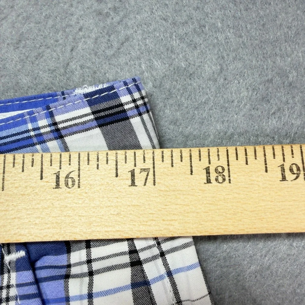 FootJoy Mens Blue Plaid Performance Golf Shorts Size 34 W34 Checkered FJ‎ Logo